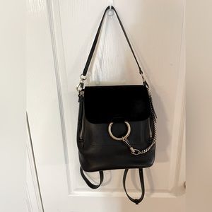 Chloe Faye Shoulder/Backpack 2way Bag (Black)